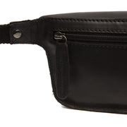 
Solid Antique Brass Hardware & Heavy-Duty Dual Zipper Detail on Toronto 真皮腰包
