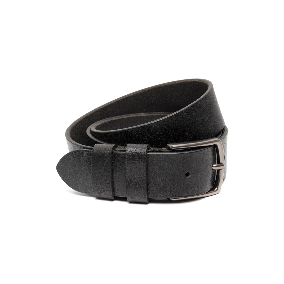 Morrison Full-Grain Leather Belt 男士 in Classic 100% Full-Grain Leather - Full Exterior Front Profile View | Buy Online