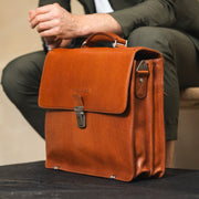 Salvatore Full-Grain Leather Briefcase 男士 – alternate product view 2
