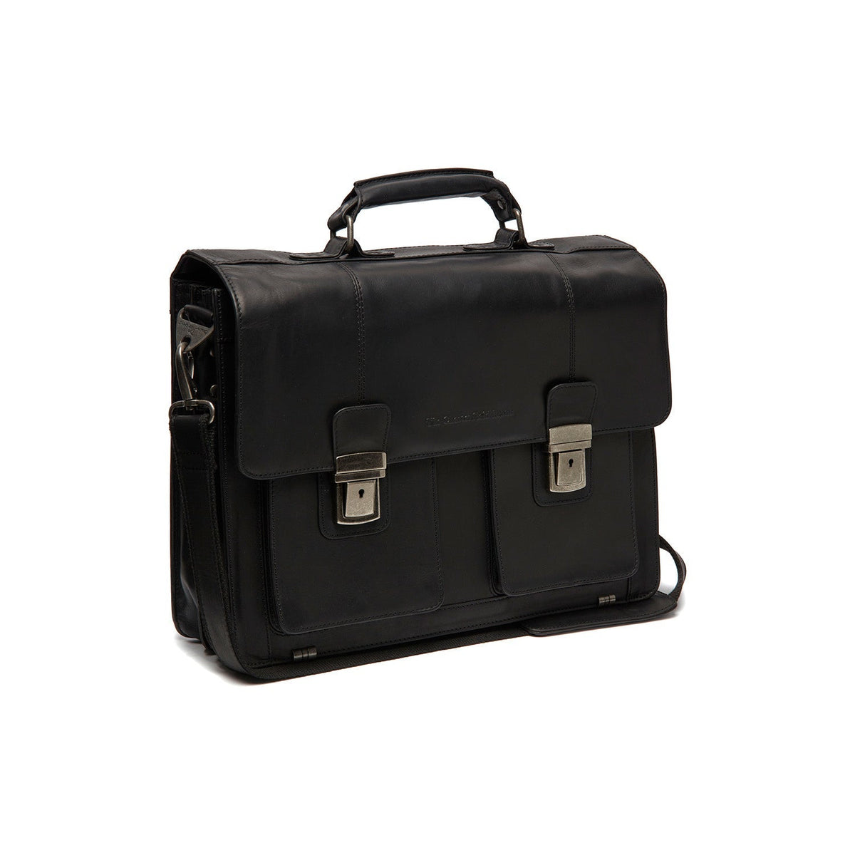 Springfield Full-Grain Leather Briefcase 女士 in Classic 100% Full-Grain Leather - Full Exterior Front Profile View | Buy Online