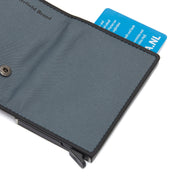 Solid Antique Brass Hardware &amp; Heavy-Duty Dual Zipper Detail on Delsbo Full-Grain Leather Card Holder 女士