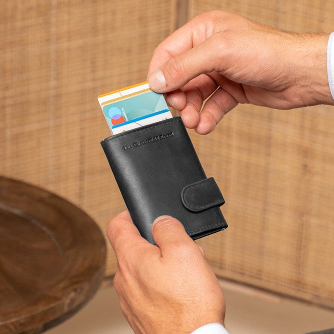 Leicester Full-Grain Leather Card Holder 女士