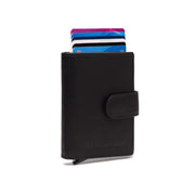 Prague Full-Grain Leather Card Holder 女士 in Classic 100% Full-Grain Leather - Full Exterior Front Profile View | Buy Online