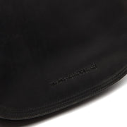 Solid Antique Brass Hardware &amp; Heavy-Duty Dual Zipper Detail on Everglades Full-Grain Leather Crossbody Bag 女士