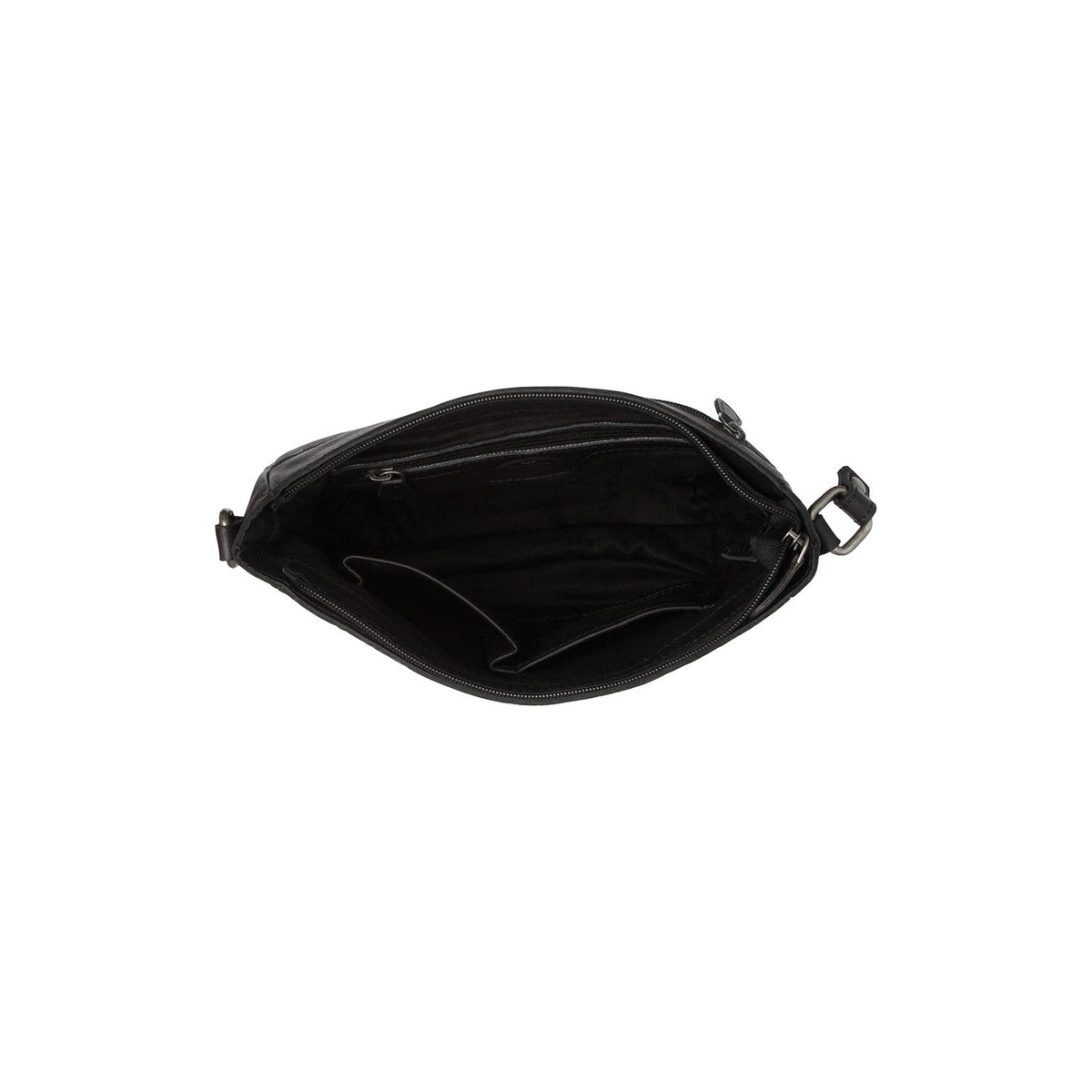 Weimar Full-Grain Leather Crossbody Bag 女士 - Structured Side Profile Showing Gusset Depth &amp; Expansion Capacity