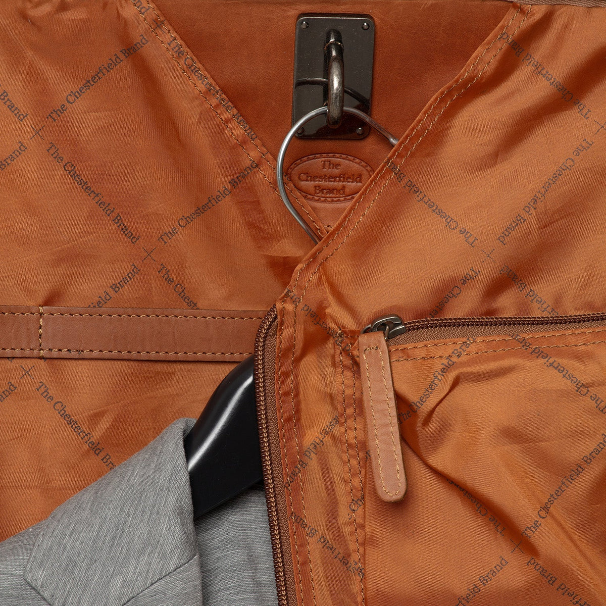 Cognac Leather Garment Bag Josh 女士, detail view 4