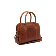 Tailored Rib Cuffs &amp; Hem Craftsmanship Construction Detail on Ezra Full-Grain Leather Handbag 女士