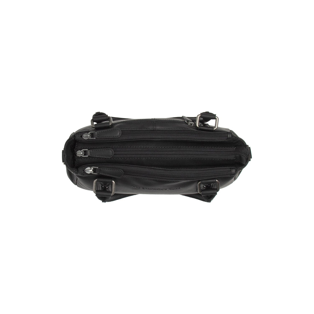 
细节特写 of Classic Collar & Heavy-Duty Zipper Hardware on Fenja 真皮手提包