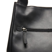 Fioline Full-Grain Leather Handbag - Lateral Side Profile View Showing Sleeve Cut & Athletic Taper Fit