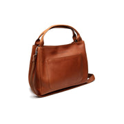 Tailored Rib Cuffs & Hem Craftsmanship Construction Detail on Fioline Full-Grain Leather Handbag