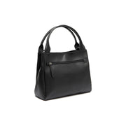 Tailored Rib Cuffs &amp; Hem Craftsmanship Construction Detail on Tenara Full-Grain Leather Handbag 女士