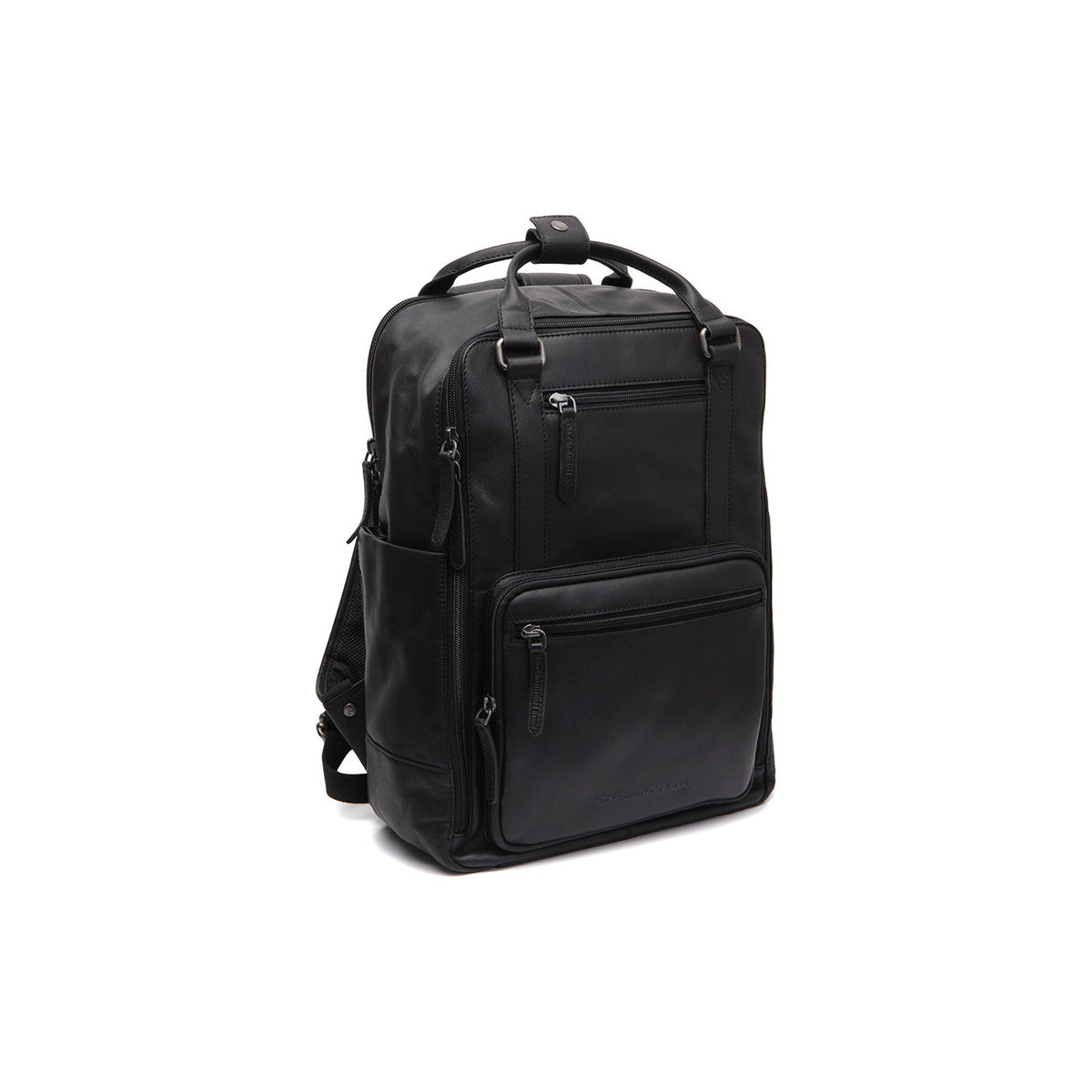 Calden Full-Grain Leather Laptop Backpack 女士 in Classic 100% Full-Grain Leather - Full Exterior Front Profile View | Buy Online