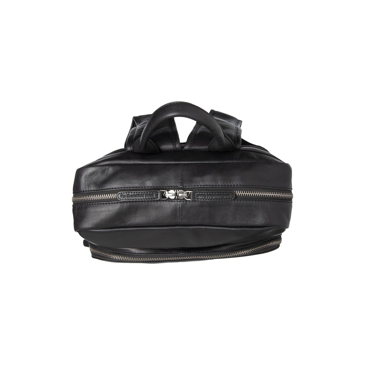
Classic 100% Full-Grain leather Backpack - 展现加固真皮背带与承重走线的背部视角