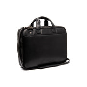 Iseo Full-Grain Leather Laptop Bag 男士 in Classic 100% Full-Grain Leather - Full Exterior Front Profile View | Buy Online