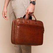 Iseo Full-Grain Leather Laptop Bag 男士 – alternate product view 3