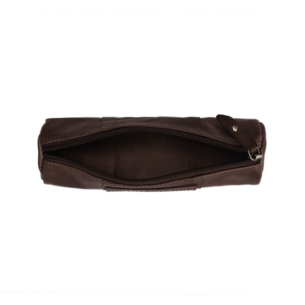 Tailored Rib Cuffs &amp; Hem Craftsmanship Construction Detail on Leather Pencil Case Lea 女士
