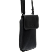 Langley Full-Grain Leather Phone Bag 女士 in Classic 100% Full-Grain Leather - Front Profile View &amp; Tailored Silhouette | Buy Online