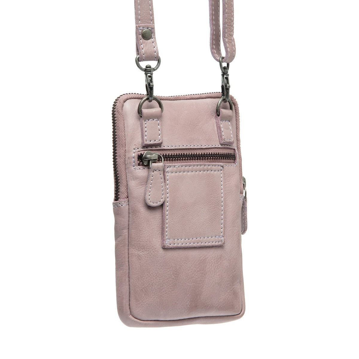 
Tailored Rib Cuffs & Hem Craftsmanship Construction Detail on Salta 头层牛皮 Phone Bag