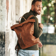 
Liverpool 头层牛皮 Roll-top Backpack – alternate product view 2