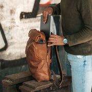 
Liverpool 头层牛皮 Roll-top Backpack – alternate product view 3