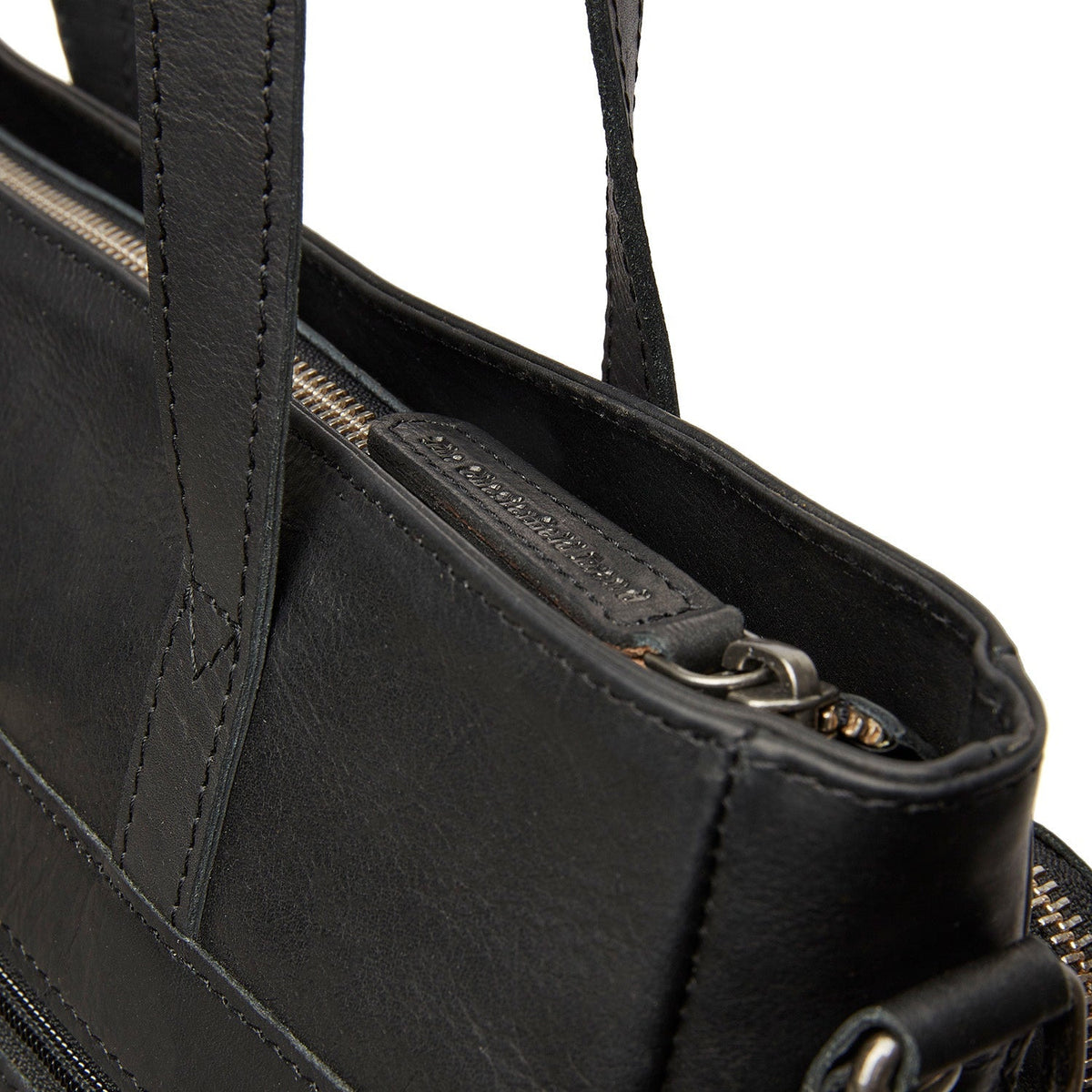 Alicante Full-Grain Leather Shopper 女士 - Structured Side Profile Showing Gusset Depth &amp; Expansion Capacity
