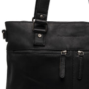 Solid Antique Brass Hardware &amp; Heavy-Duty Dual Zipper Detail on Rome Full-Grain Leather Shopper 女士