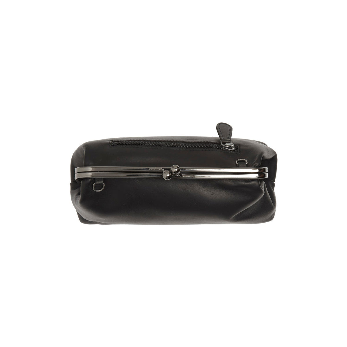 Andrade Full-Grain Leather Shoulder Bag 女士 - Structured Side Profile Showing Gusset Depth &amp; Expansion Capacity