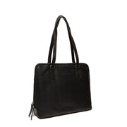 Flint Full-Grain Leather Shoulder Bag 女士 in Classic 100% Full-Grain Leather - Full Exterior Front Profile View | Buy Online