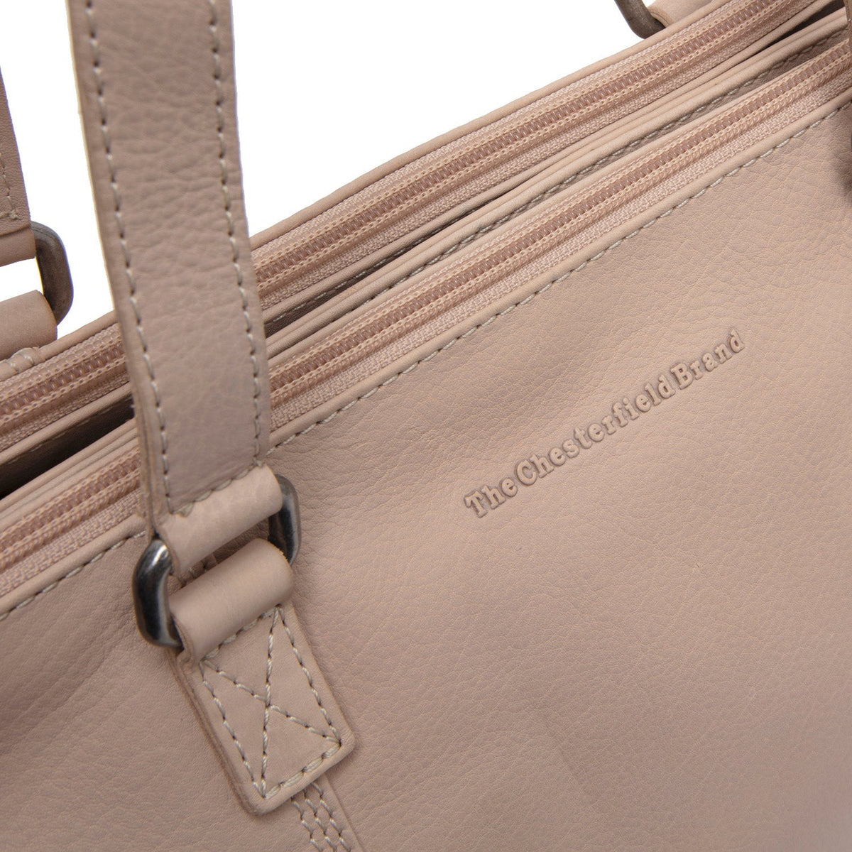 Marvos Full-Grain Leather Shoulder Bag 女士 - Structured Side Profile Showing Gusset Depth &amp; Expansion Capacity