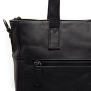 Mosel Full-Grain Leather Shoulder Bag 女士 - Structured Side Profile Showing Gusset Depth &amp; Expansion Capacity