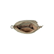 Solid Antique Brass Hardware &amp; Heavy-Duty Dual Zipper Detail on Sintra Full-Grain Leather Shoulder Bag 女士