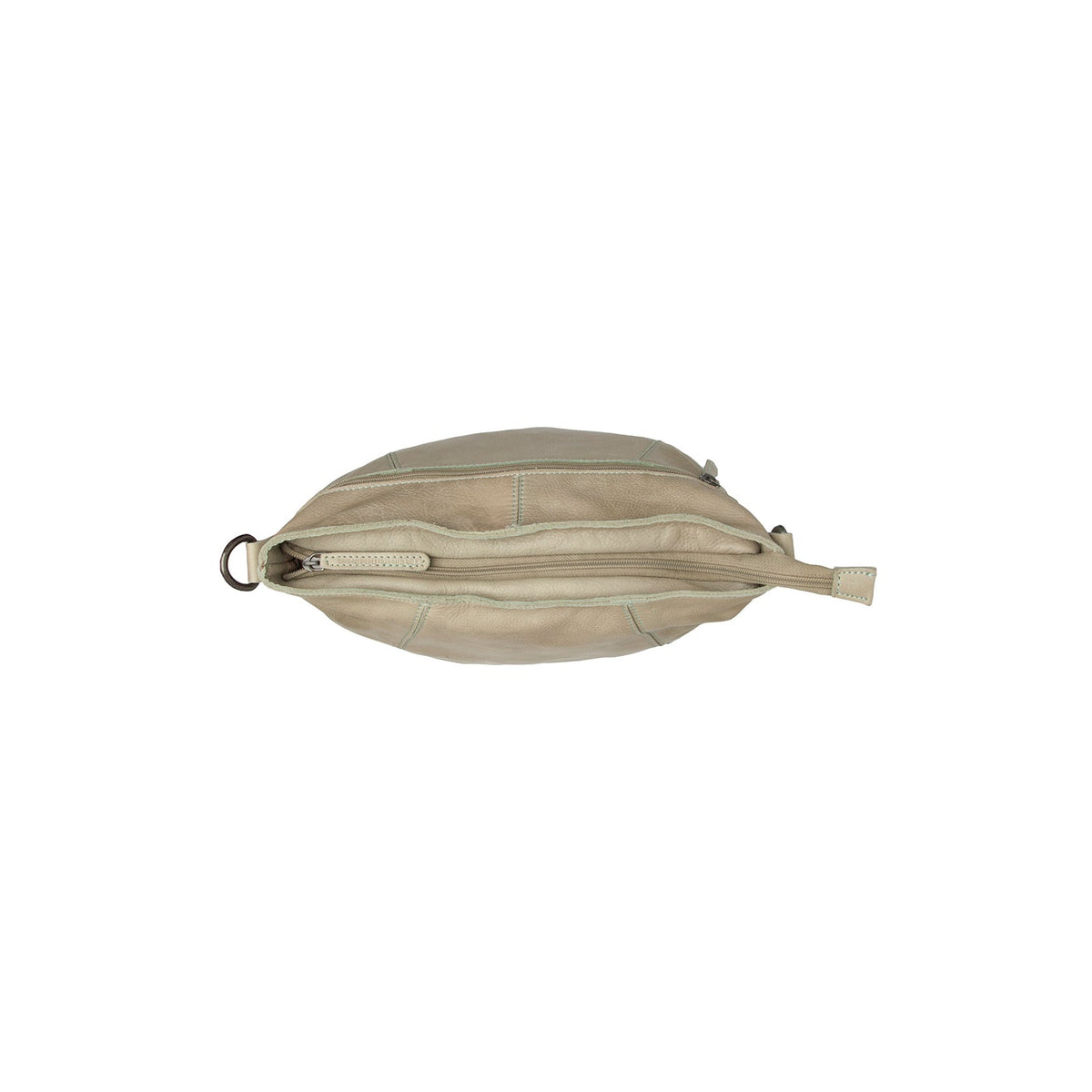 Sintra Full-Grain Leather Shoulder Bag - 立体侧面展现包身风琴褶与扩容深度