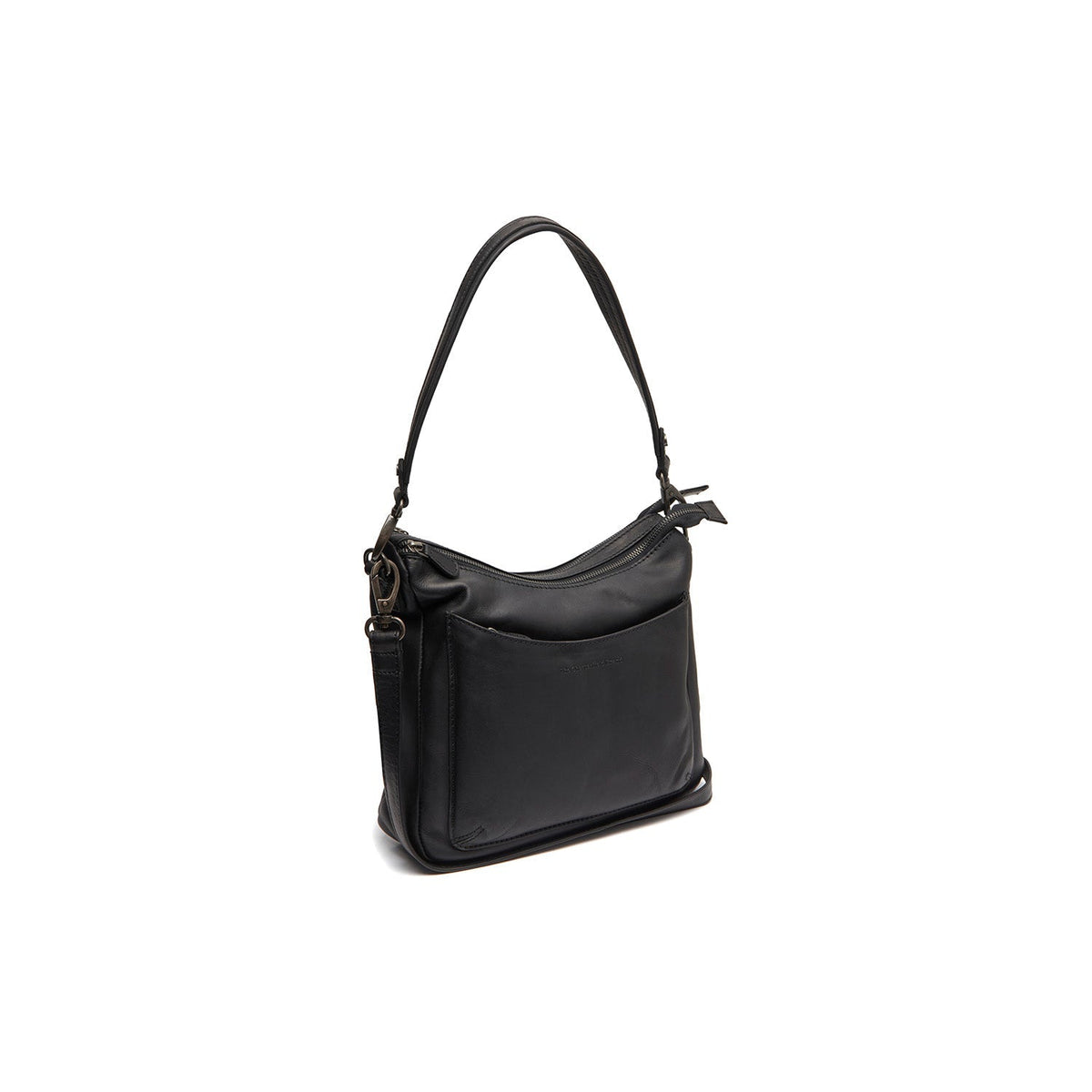 Tivra Full-Grain Leather Shoulder Bag 女士 in Classic 100% Full-Grain Leather - Full Exterior Front Profile View | Buy Online