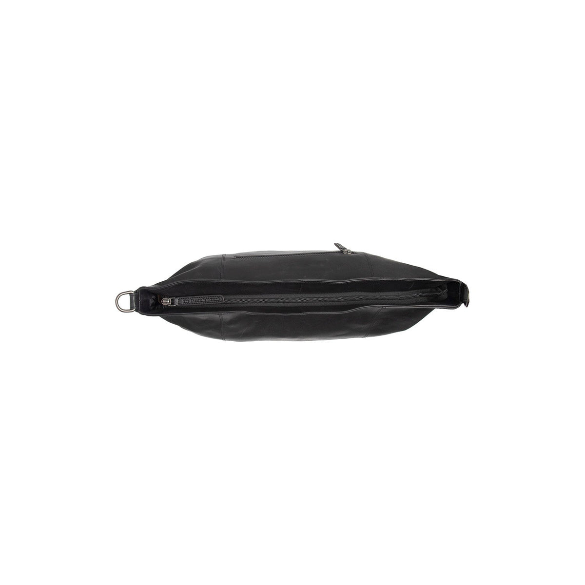 Solid Antique Brass Hardware &amp; Heavy-Duty Dual Zipper Detail on Zira Full-Grain Leather Shoulder Bag 女士