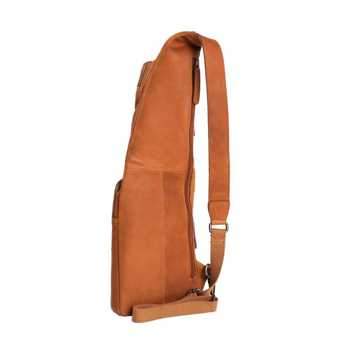 Cognac Leather Sling Bag Logan 女士, detail view 1