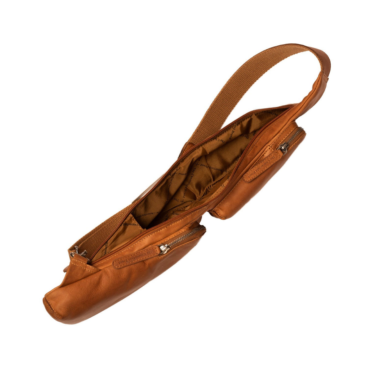Cognac Leather Sling Bag Logan 女士, detail view 5