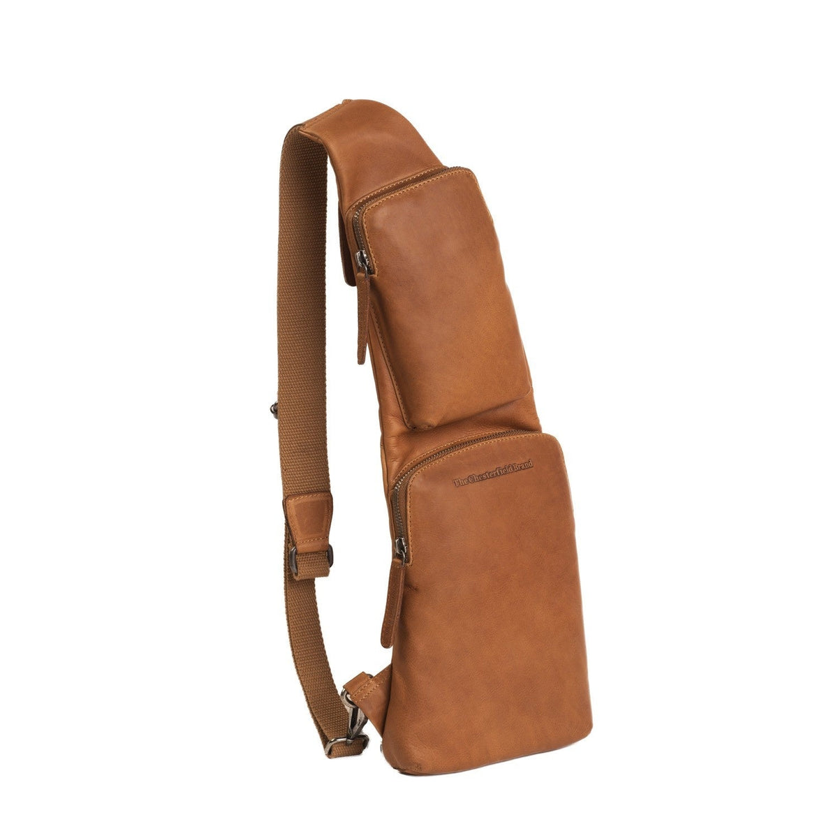 Cognac Leather Sling Bag Logan 女士, front view