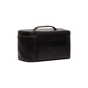 Tailored Rib Cuffs &amp; Hem Craftsmanship Construction Detail on Limone Full-Grain Leather Toiletry Bag 女士
