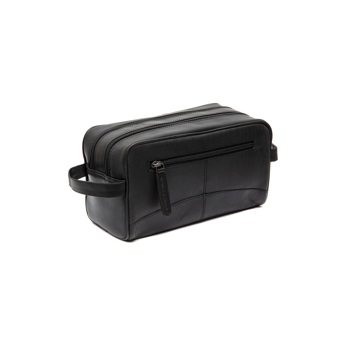Styled Fit Perspective of Stacey Full-Grain Leather Toiletry Bag 女士 on Model - Natural Daylight Drape