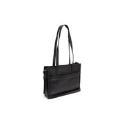 Estella 头层牛皮 真皮托特包 in Classic 100% Full-Grain Leather - Full Exterior Front Profile View | Buy Online