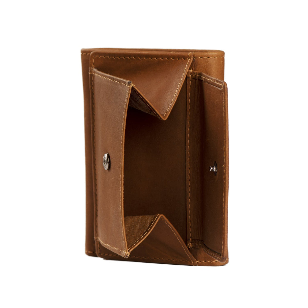 Solid Antique Brass Hardware &amp; Heavy-Duty Dual Zipper Detail on Harthoft Full-Grain Leather Wallet 女士
