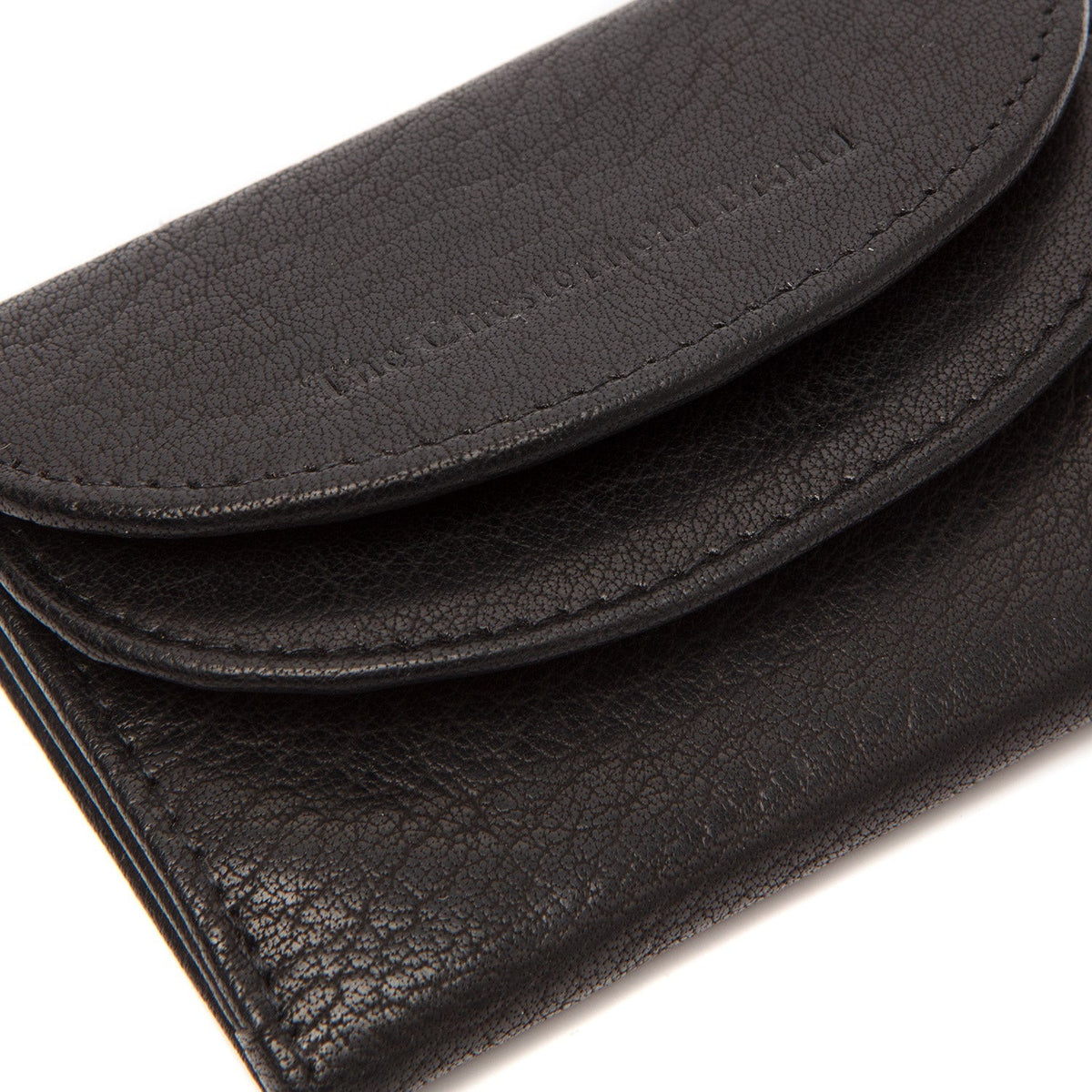 
Classic 100% Full-Grain leather Wallet - 展现加固真皮背带与承重走线的背部视角