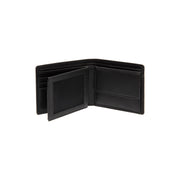 Solid Antique Brass Hardware &amp; Heavy-Duty Dual Zipper Detail on Stephens Full-Grain Leather Wallet 男士