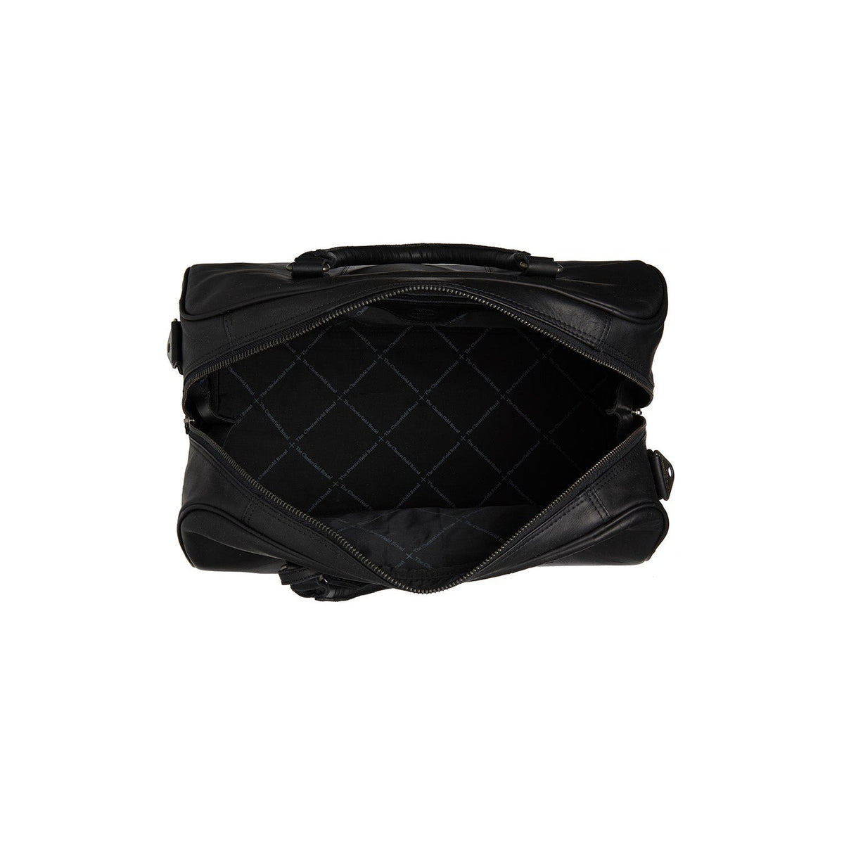 Solid Antique Brass Hardware &amp; Heavy-Duty Dual Zipper Detail on Liam Full-Grain Leather Weekender Bag 女士
