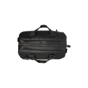 Solid Antique Brass Hardware &amp; Heavy-Duty Dual Zipper Detail on Volenza Full-Grain Leather Weekender Bag 女士