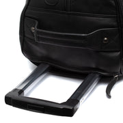 Solid Antique Brass Hardware &amp; Heavy-Duty Dual Zipper Detail on Leather Weekender Trolley Jayven 女士