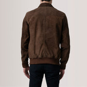 Lester 棕色 Suede 真皮飞行员夹克 男士 – alternate product view 5