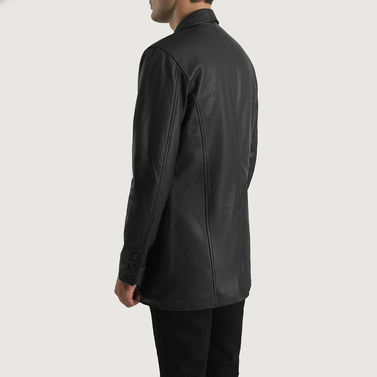 Authentic Sheepskin Leather with Semi-aniline Finish Grain Texture & Heavy-Duty Seam Stitching Detail