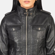 
Roslyn Hooded 真皮飞行员夹克 女士 – alternate product view 6