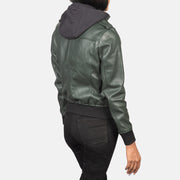 
Roslyn Hooded 真皮飞行员夹克 女士 – alternate product view 5